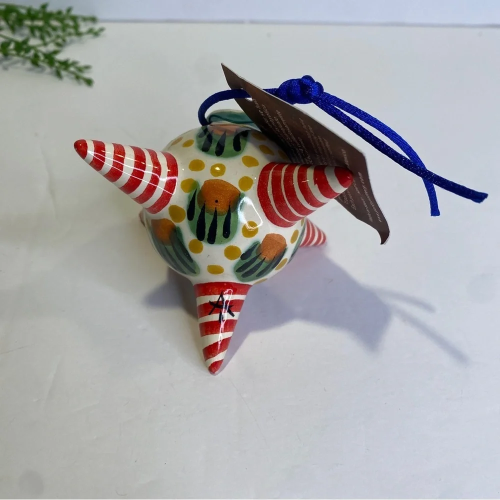 Gorky Gonzalez Mexico Pottery Handpainted Ornament NWT
